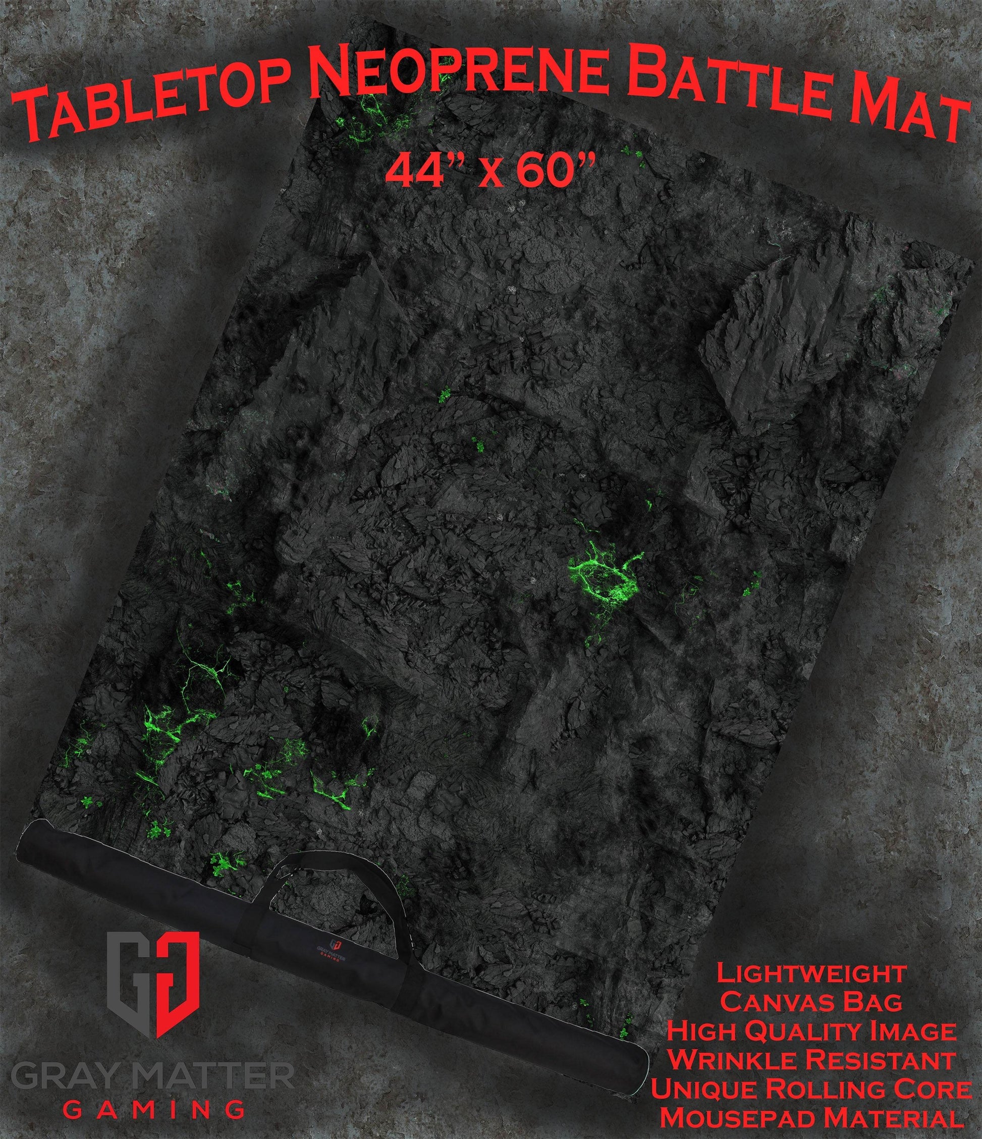 Blighted Cavern - Neoprene Battle Mat - Warhammer, AoS, 40K, Kill Team, MCP, Shatterpoint, Legion, More - 44x60