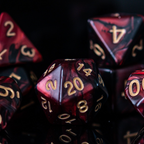 Blood Rose Acrylic Dice Set