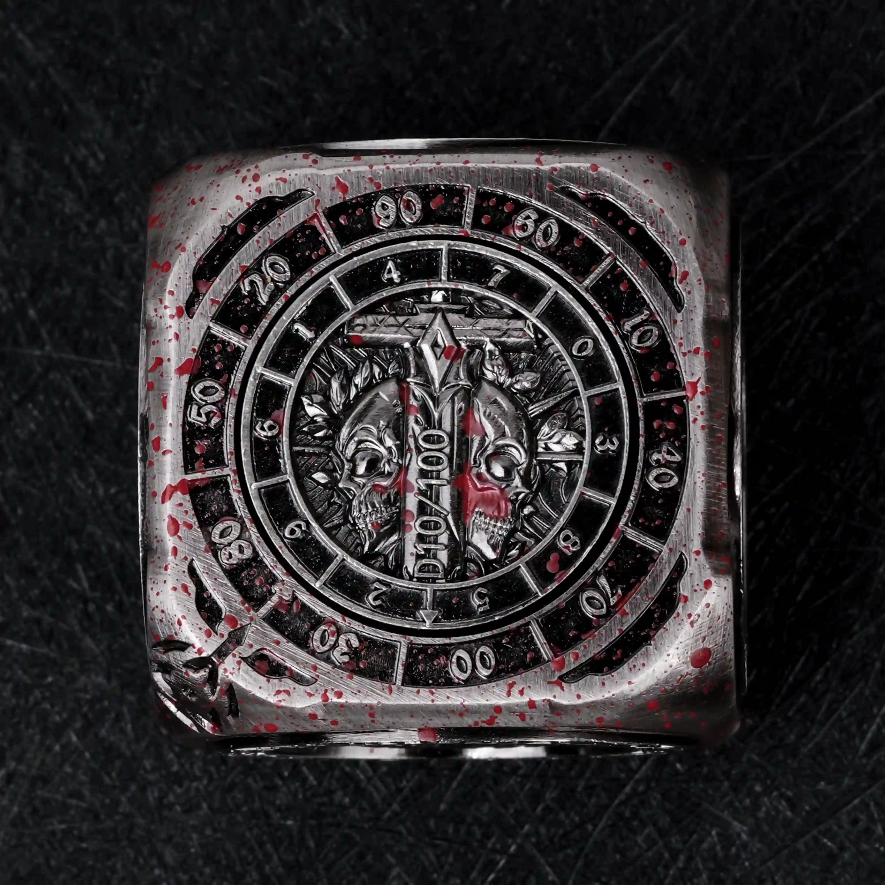 Kickstarter Dice -  7-in-1  Unique  Metal D6 Spinning Dice 2.0