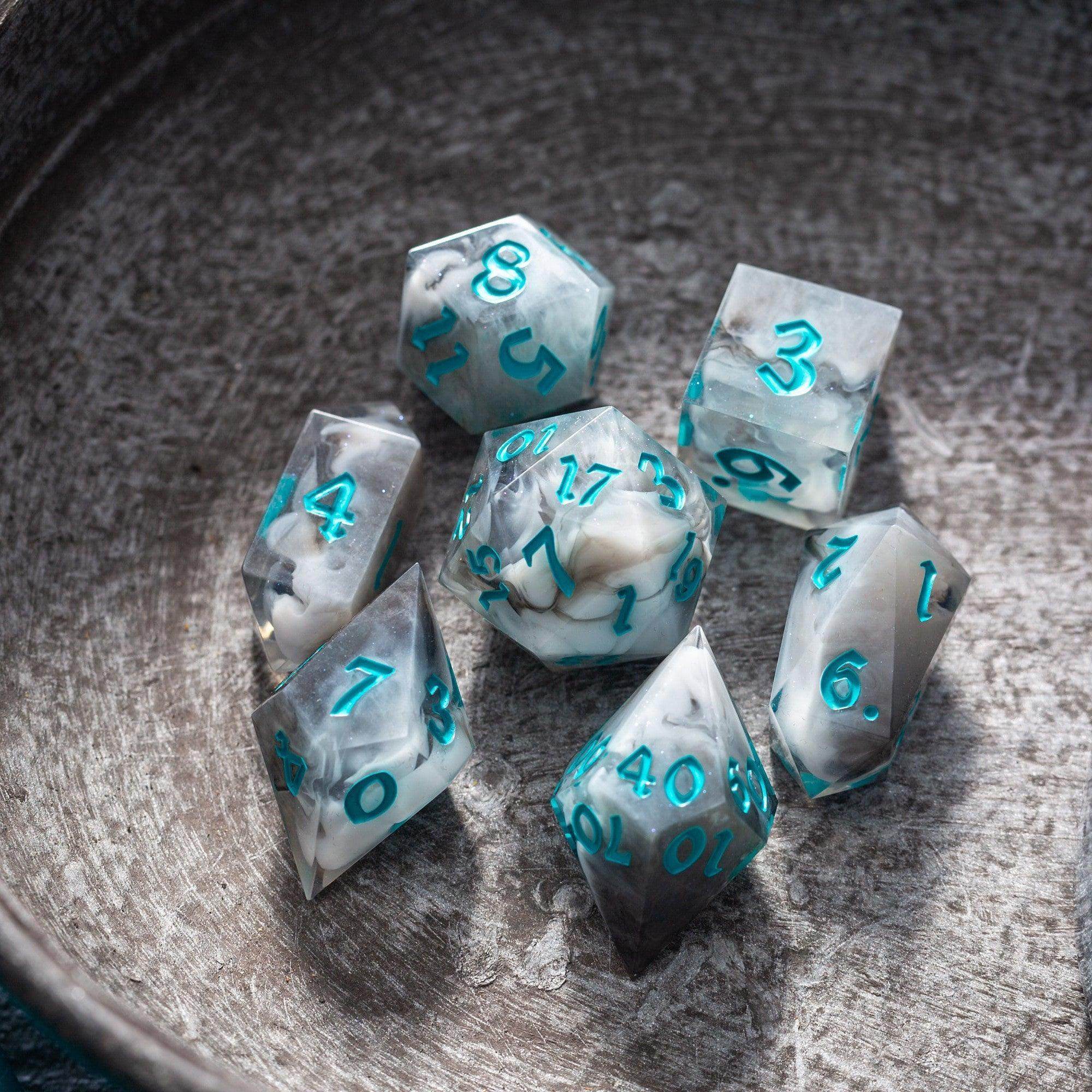 Blue Cloud Handmade Resin DND Dice Set - Only 1 D20
