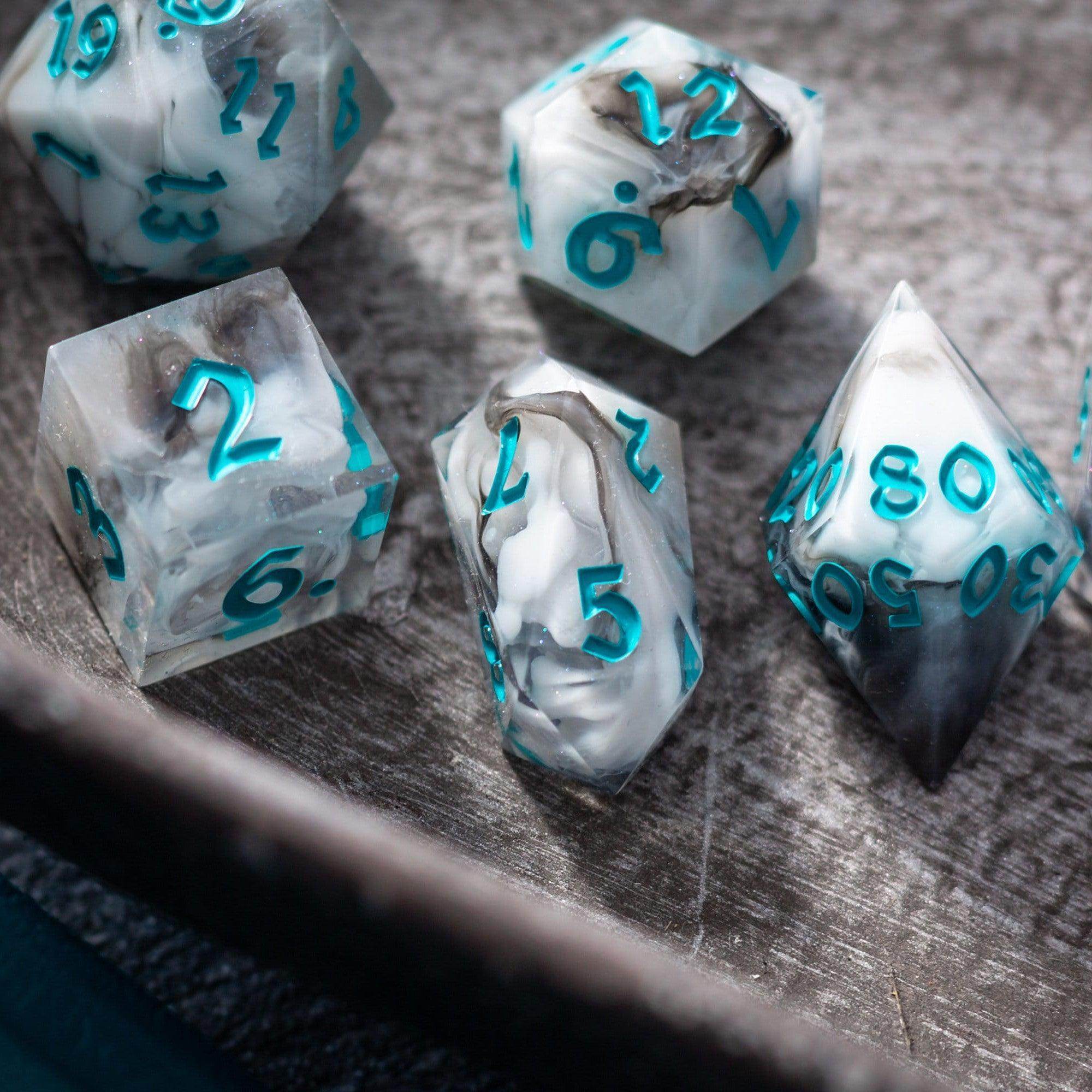 Blue Cloud Handmade Resin DND Dice Set - Only 1 D20