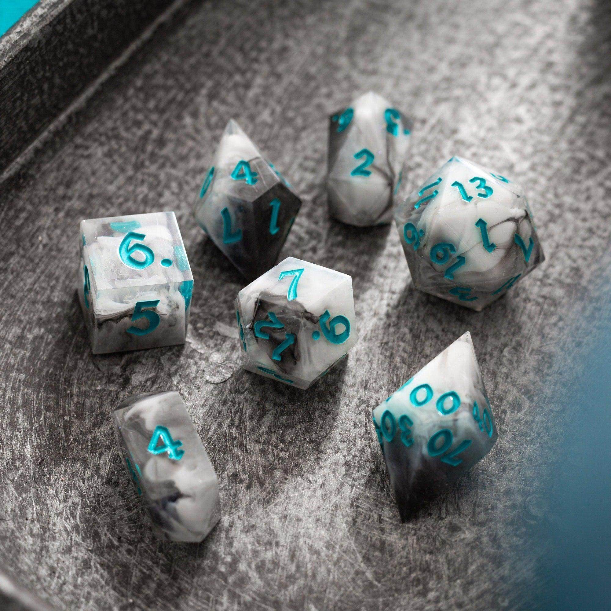 Blue Cloud Handmade Resin DND Dice Set - Only 1 D20