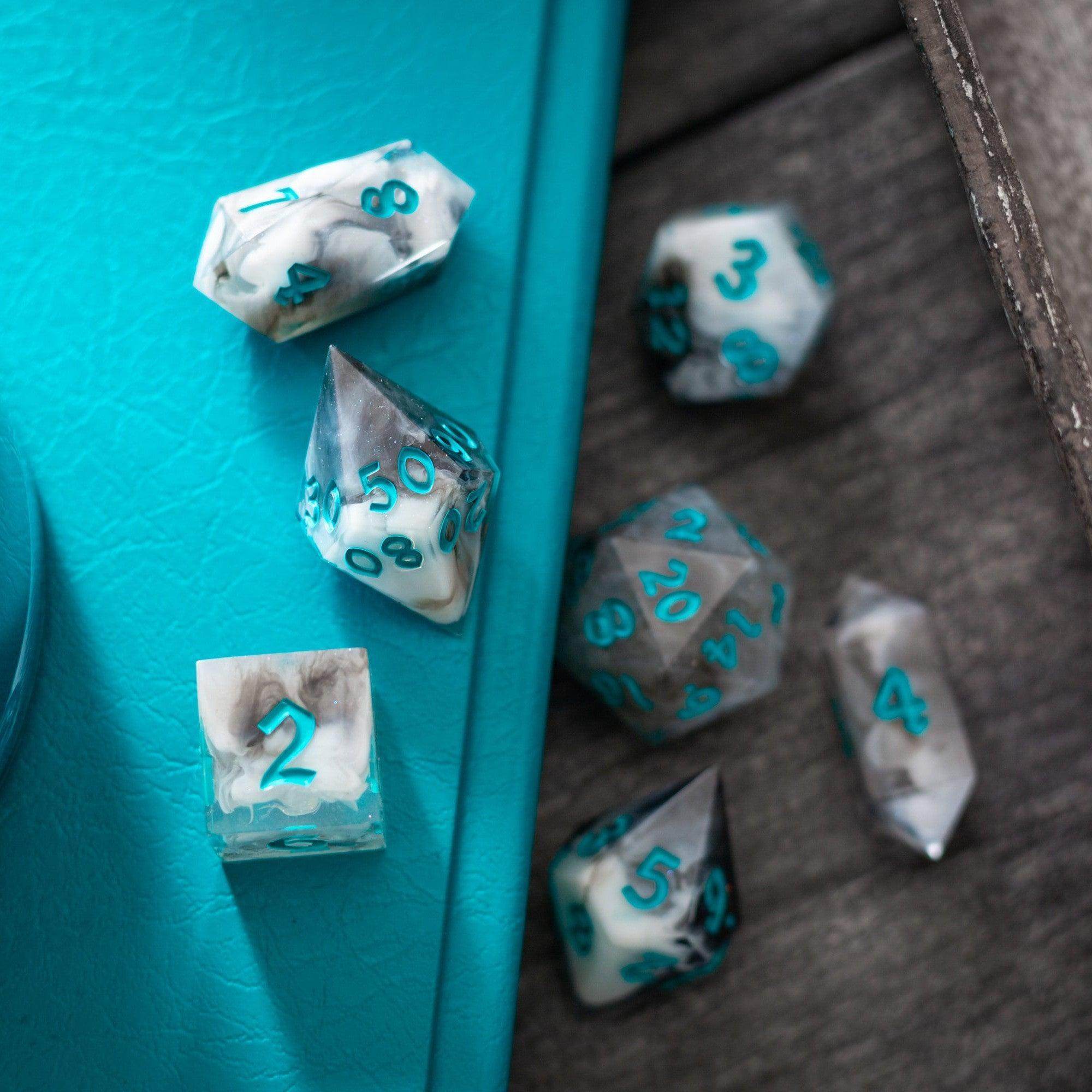 Blue Cloud Handmade Resin DND Dice Set - Only 1 D20