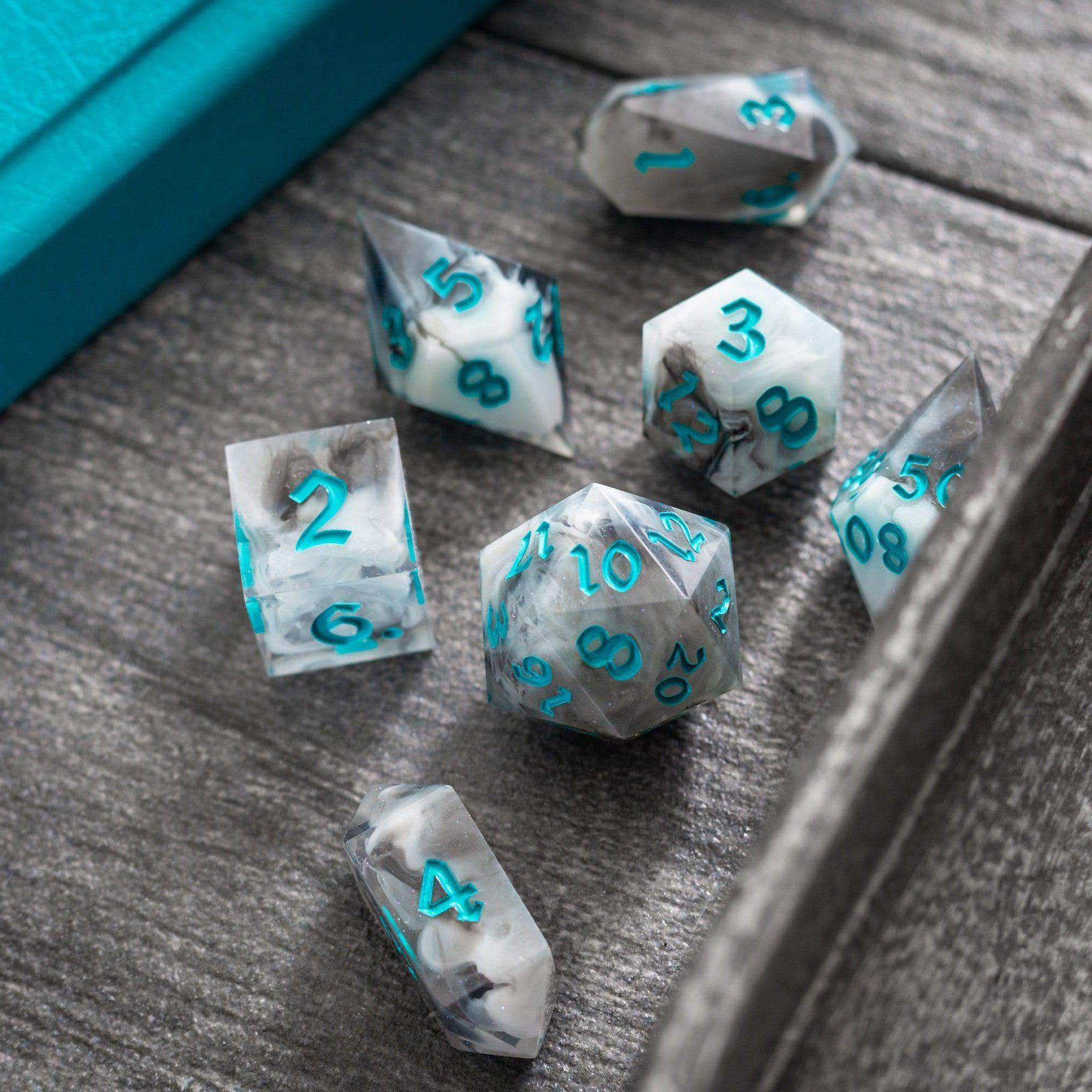 Blue Cloud Handmade Resin DND Dice Set - Only 1 D20
