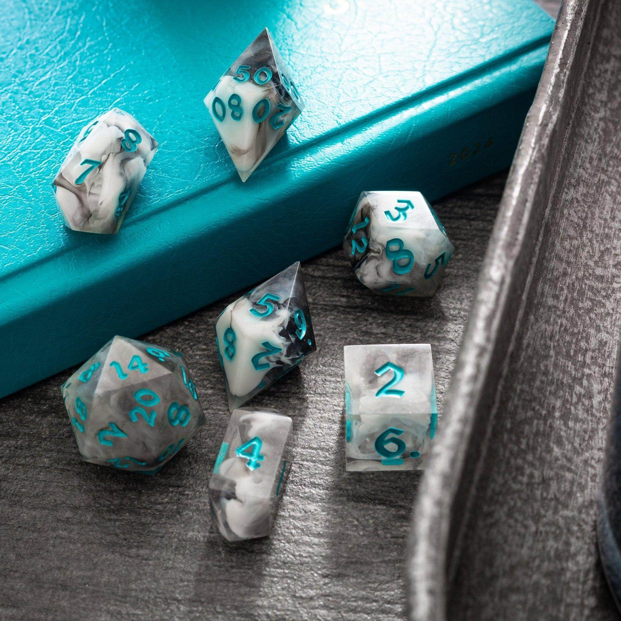 Blue Cloud Handmade Resin DND Dice Set - Only 1 D20