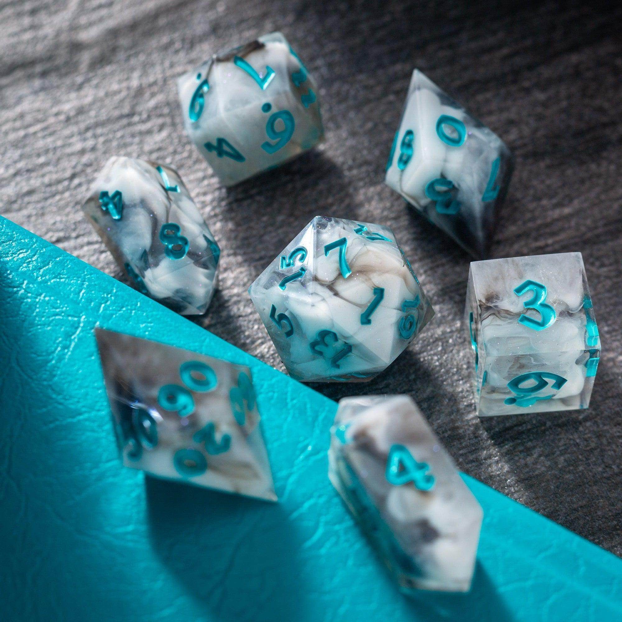 Blue Cloud Handmade Resin DND Dice Set - Only 1 D20