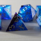 Blue Handmade Sharp Edge Resin DND Dice Set - Only 1 D20