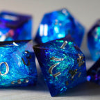 Blue Handmade Sharp Edge Resin DND Dice Set - Only 1 D20