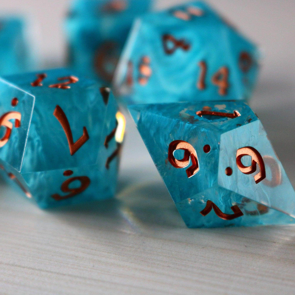 Blue Smoke Handmade Resin DND Dice Set - Only 1 D20