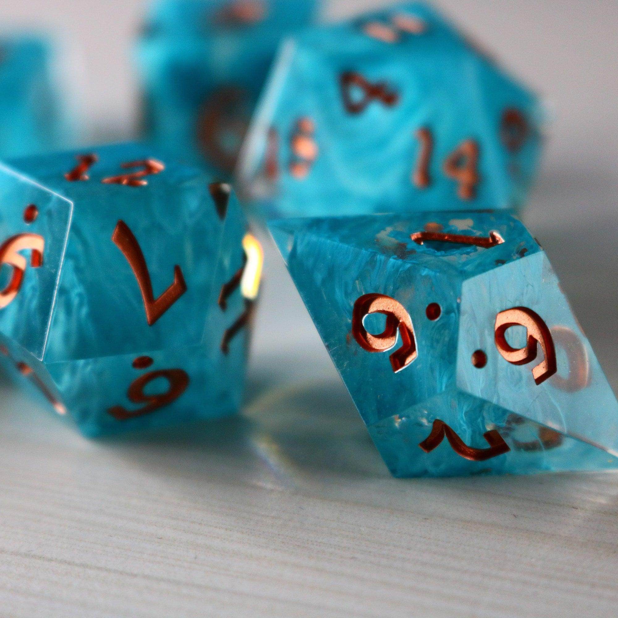 Blue Smoke Handmade Resin DND Dice Set - Only 1 D20