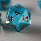 Blue Smoke Handmade Resin DND Dice Set - Only 1 D20