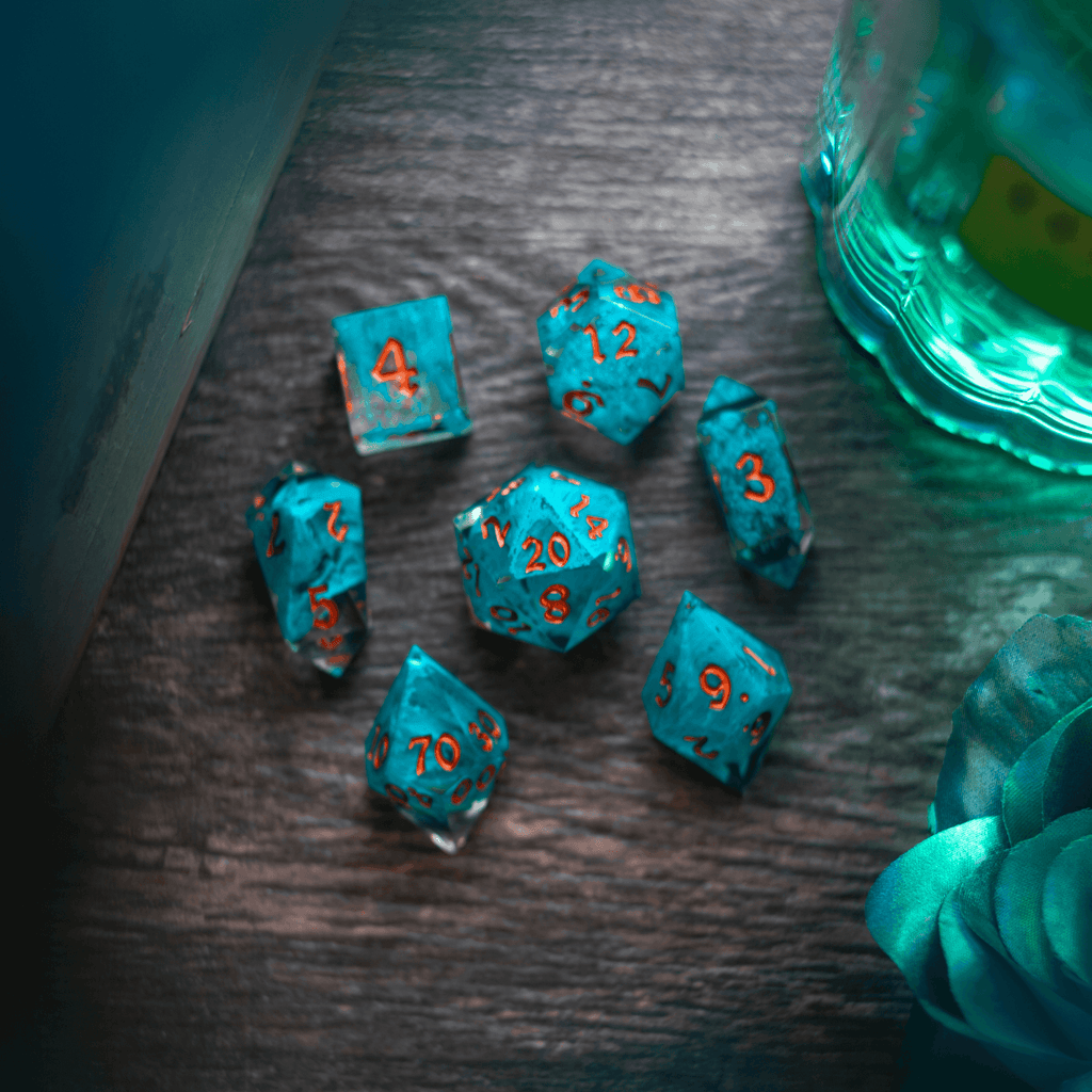 Blue Smoke Handmade Resin DND Dice Set - Only 1 D20