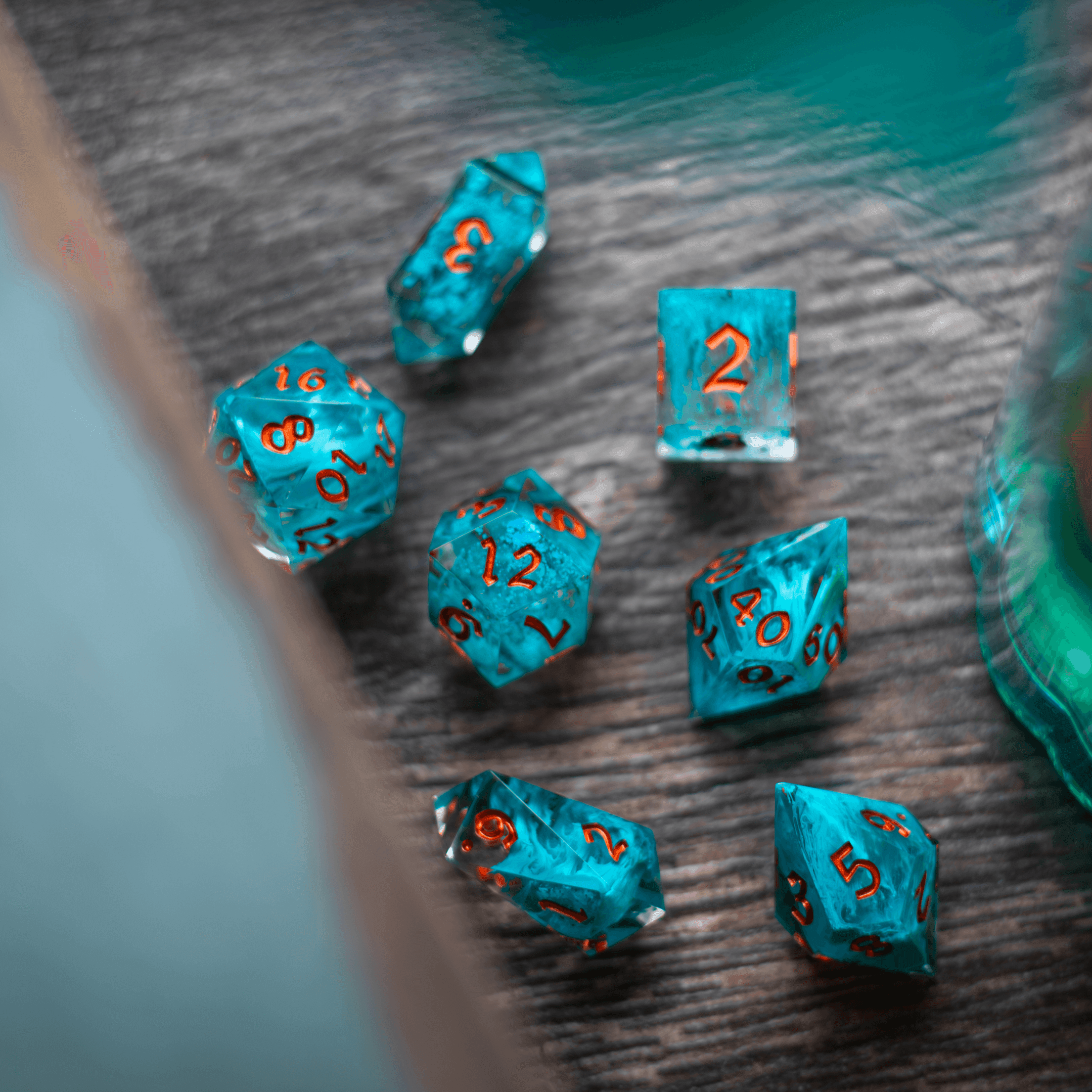 Blue Smoke Handmade Resin DND Dice Set - Only 1 D20