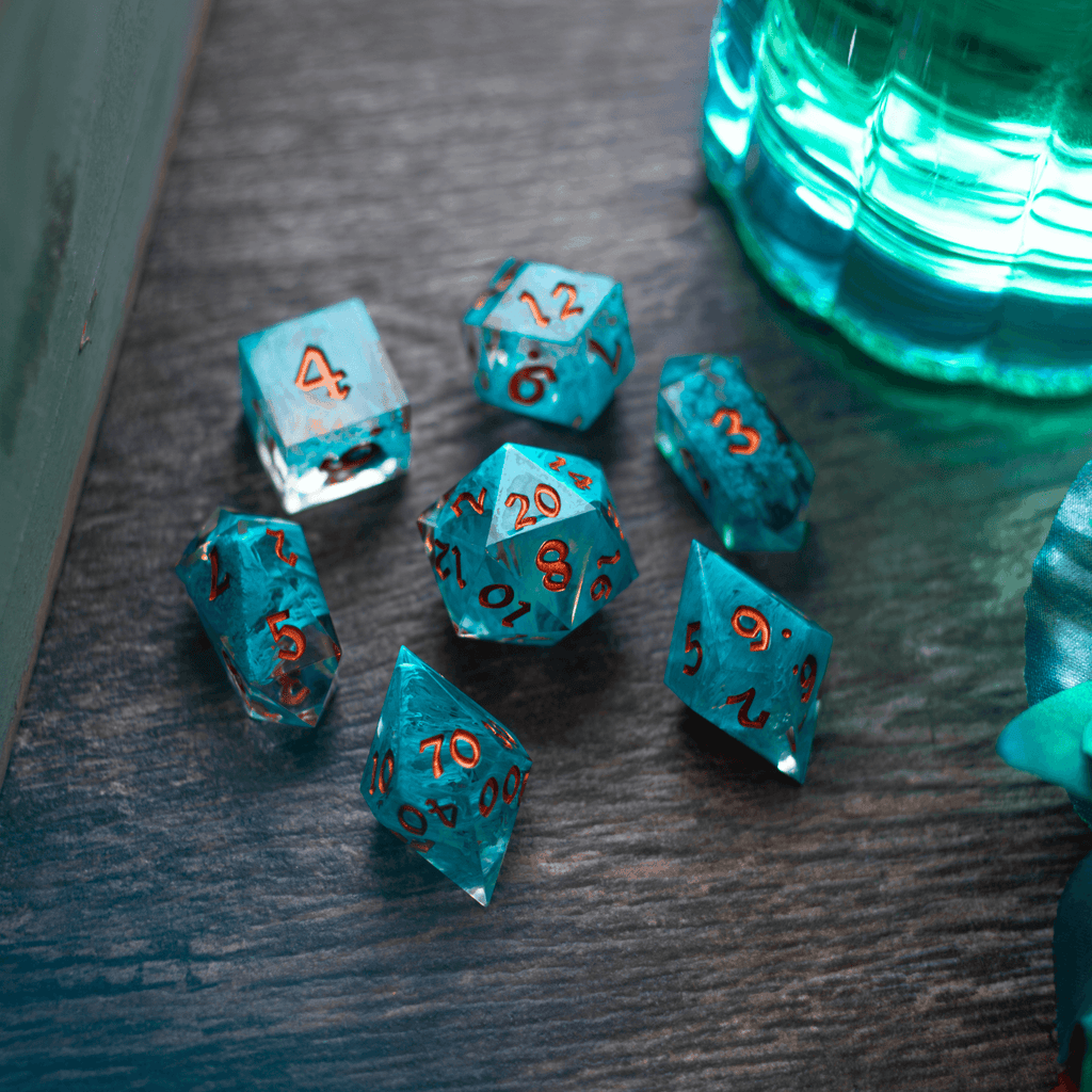Blue Smoke Handmade Resin DND Dice Set - Only 1 D20