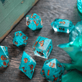 Blue Smoke Handmade Resin DND Dice Set - Only 1 D20