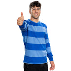 Blue and Detective Halloween Costume  Blue Striped Shirt