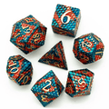 Foam Brain Games - Blue-Fire Dragon Scale RPG Dice Set - 