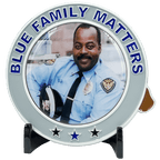 BL10-002 Urkel BLUE Family Matters thin blue line police challenge coin - 