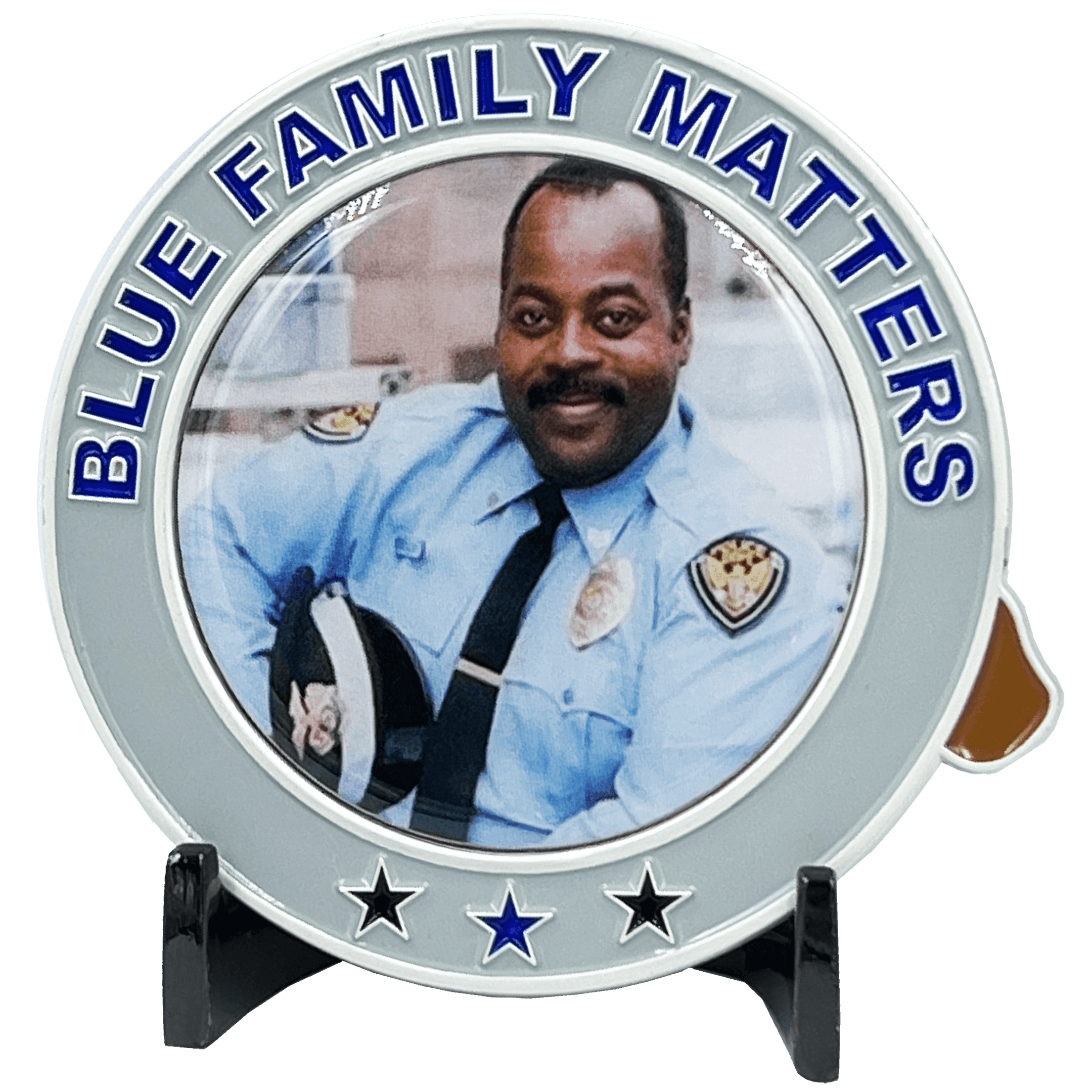 BL10-002 Urkel BLUE Family Matters thin blue line police challenge coin - 