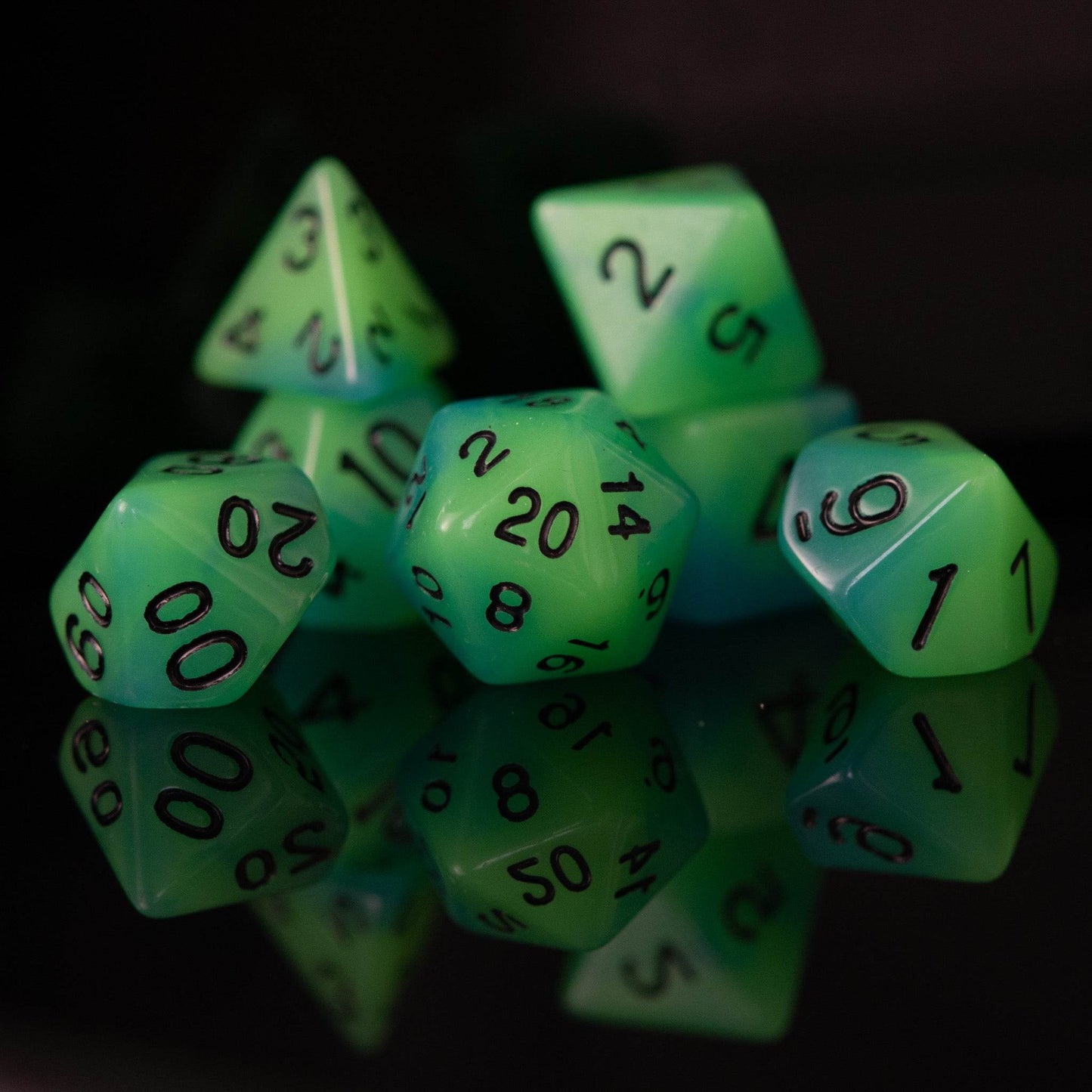 Blue Lagoon Cocktail Acrylic Dice Set - 