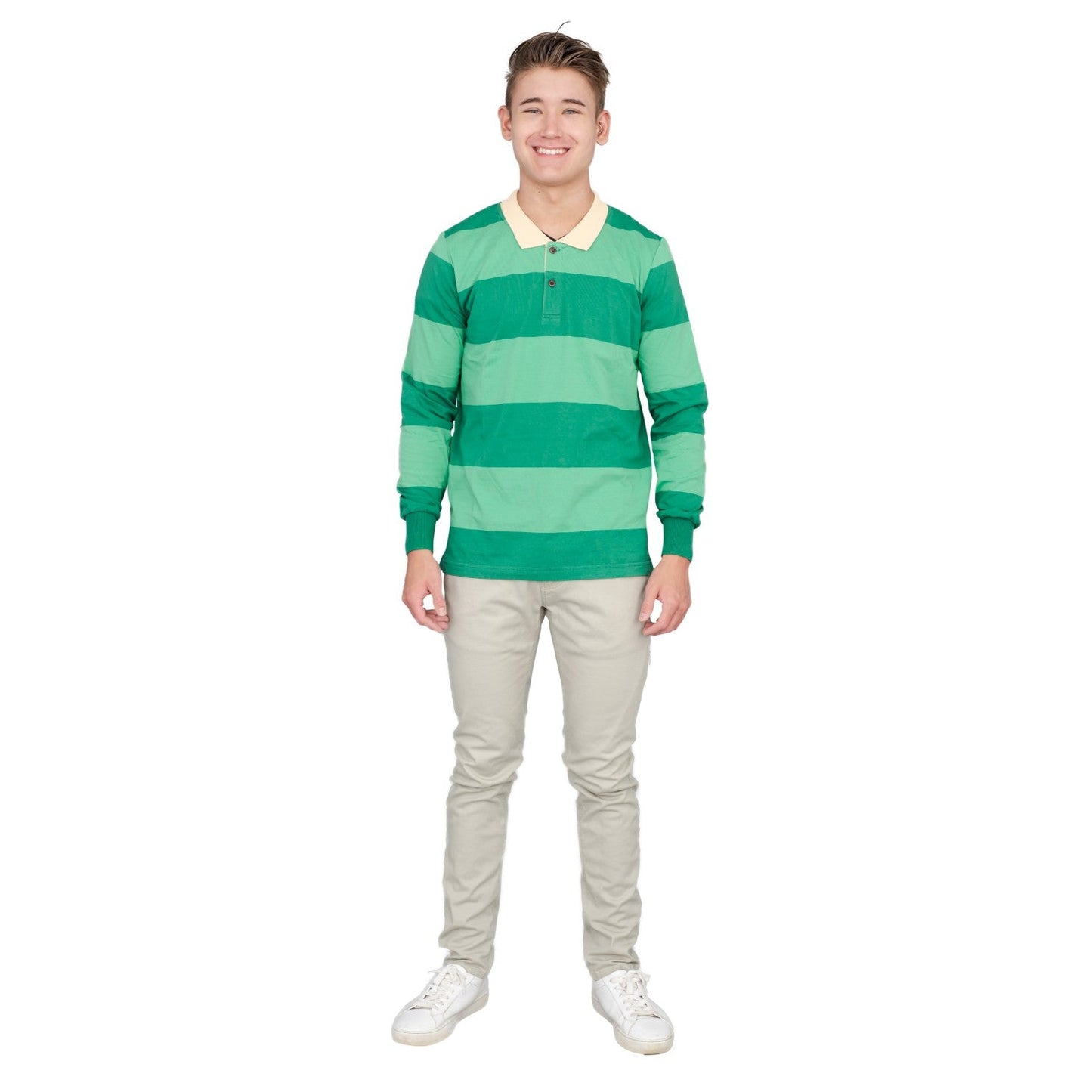 Blue and Detective Halloween Costume Green Striped Shirt