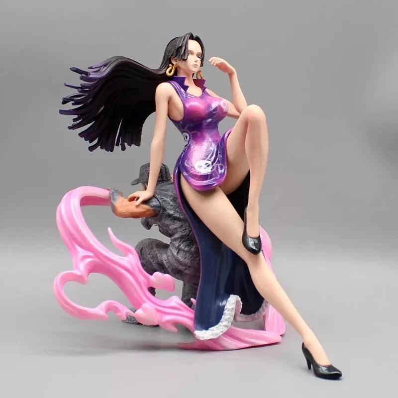 Boa Hancock One Piece Figurines, Empress Sitting on Marine Anime Figures 8 in