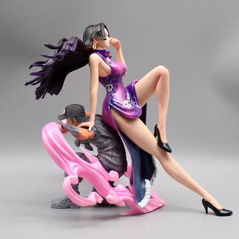 Boa Hancock One Piece Figurines, Empress Sitting on Marine Anime Figures 8 in