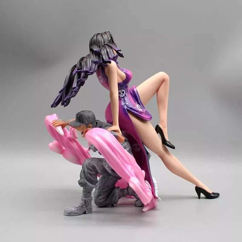 Boa Hancock One Piece Figurines, Empress Sitting on Marine Anime Figures 8 in