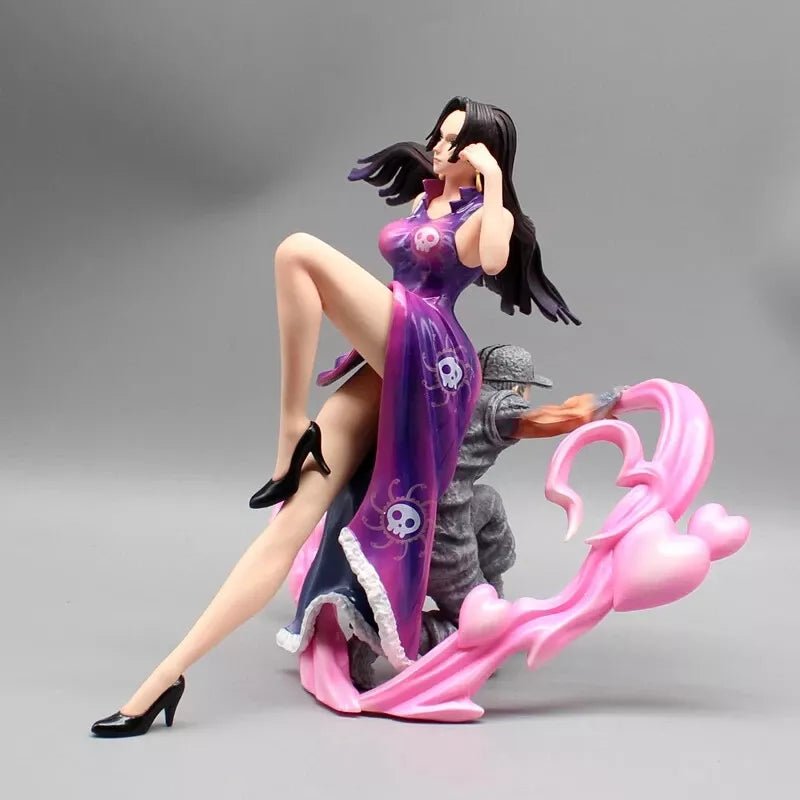 Boa Hancock One Piece Figurines, Empress Sitting on Marine Anime Figures 8 in