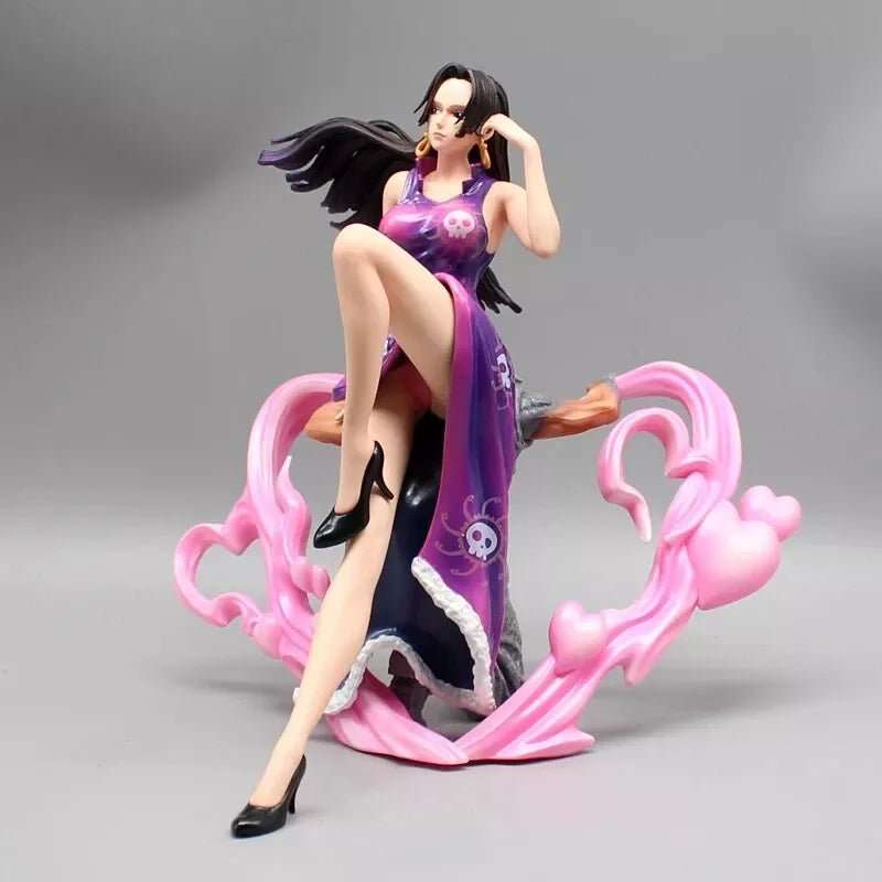 Boa Hancock One Piece Figurines, Empress Sitting on Marine Anime Figures 8 in