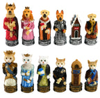 Chess Pieces - Cats & Dogs Resin Chess Pieces - 
