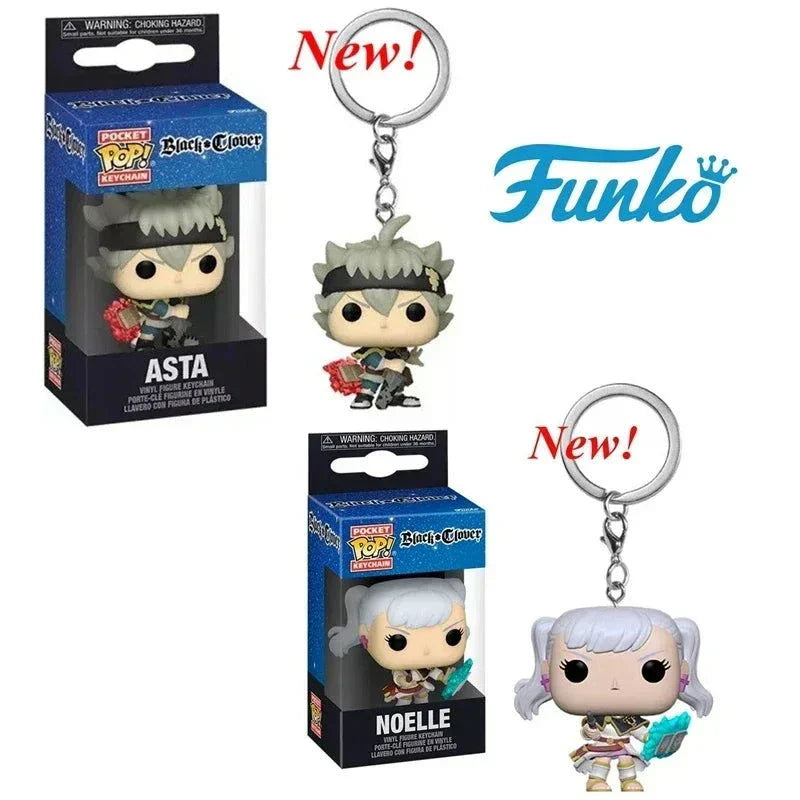 Box Keychain Black Clover Asta Noelle Yami Action Figure Keychain Collectible Model Toy