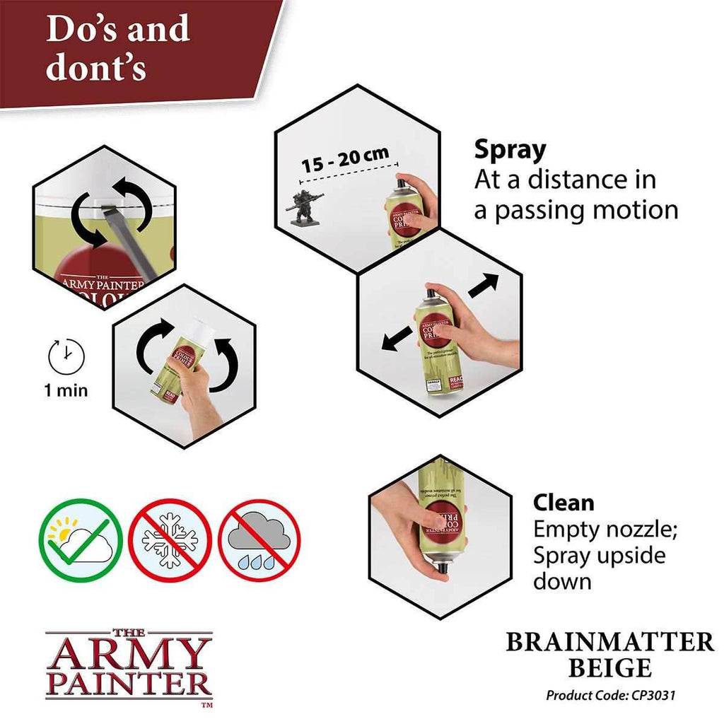 Army Painter Colour Primer: Brainmatter Beige - 