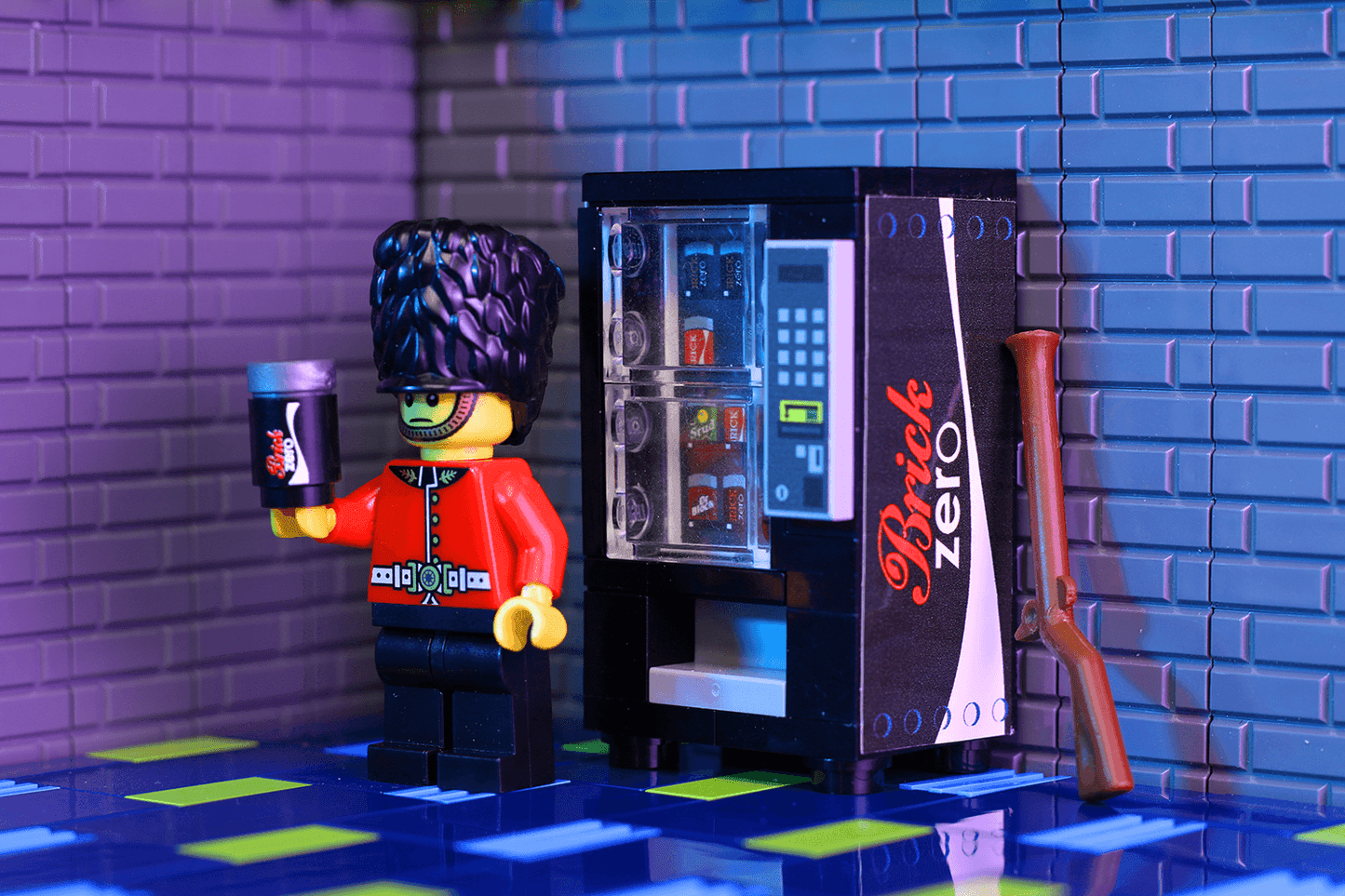 Brick Zero Soda Vending Machine made using LEGO parts - B3 Customs - 