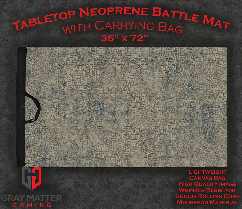Broken Cobblestone - Neoprene Battle Mat with Bag - 36x72