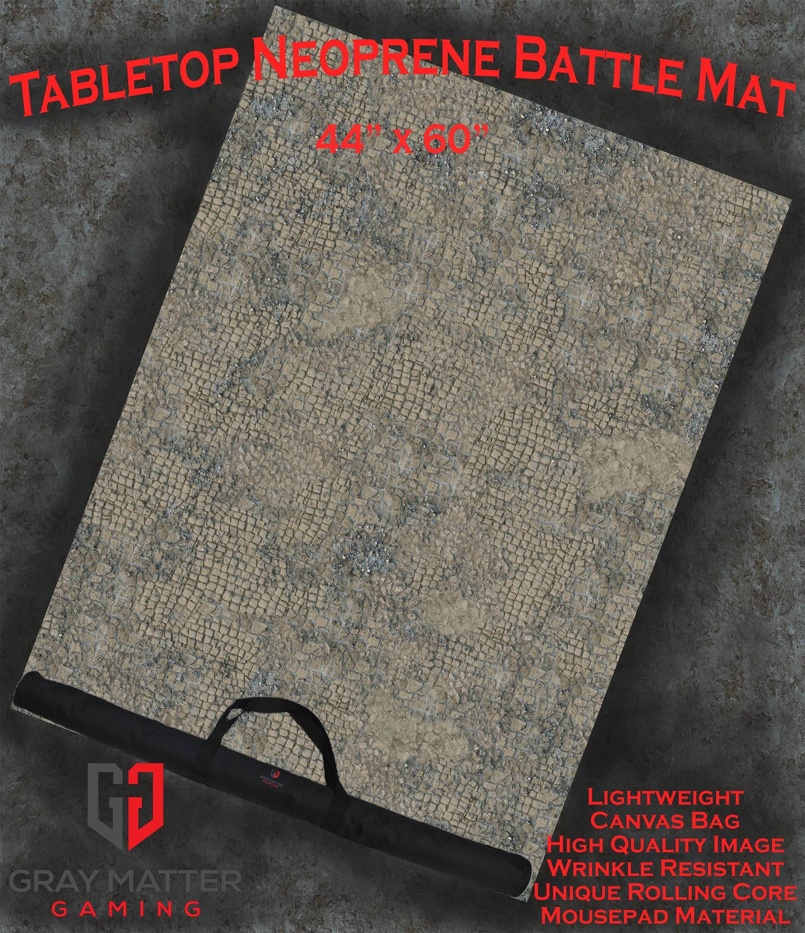 Broken Cobblestone - Neoprene Battle Mat with Bag - 48x72