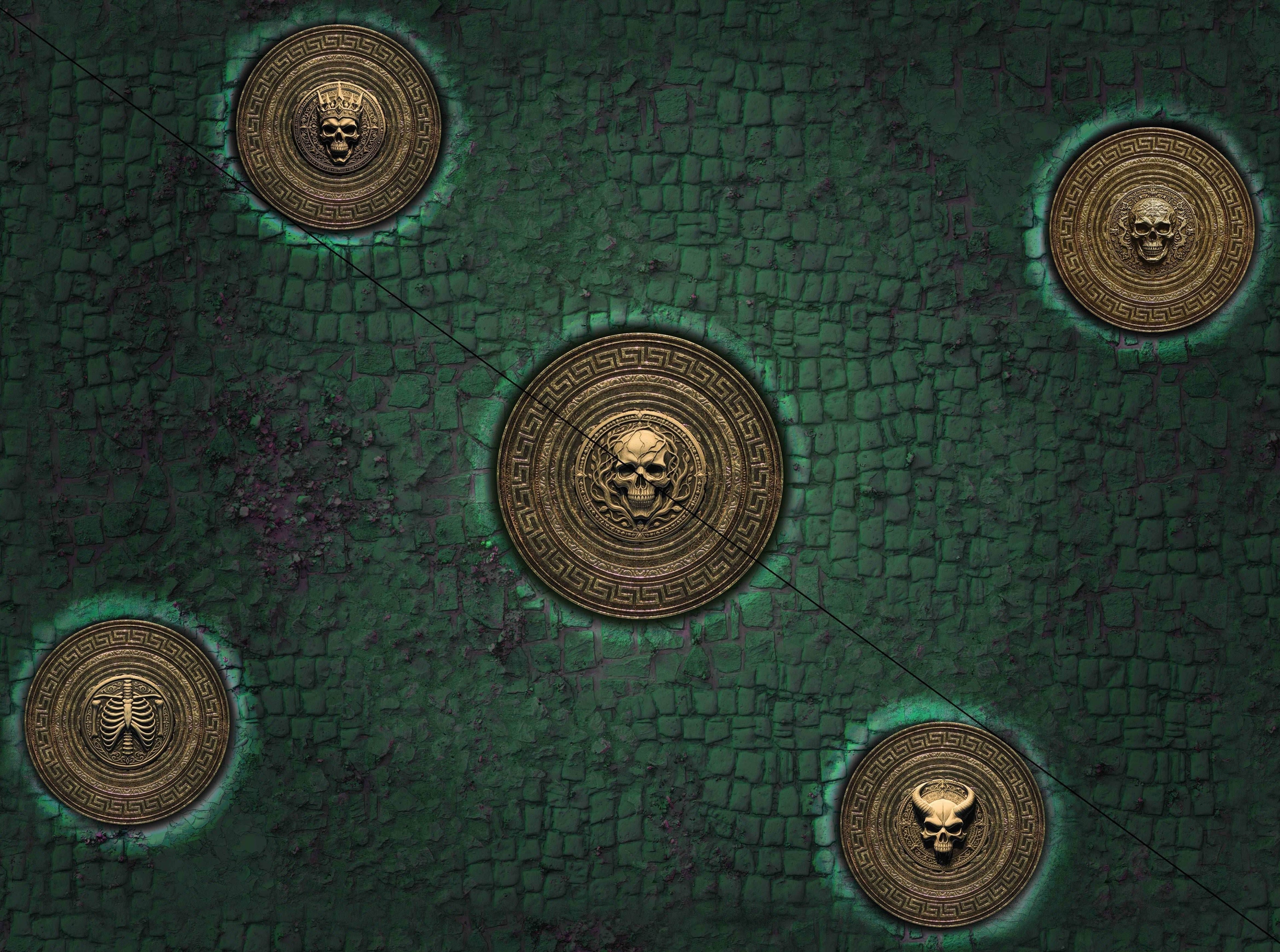 Spearhead Season 2 - Broken Cobblestone & Desert Paths - Neoprene Battle Mat with Bag - 22x30