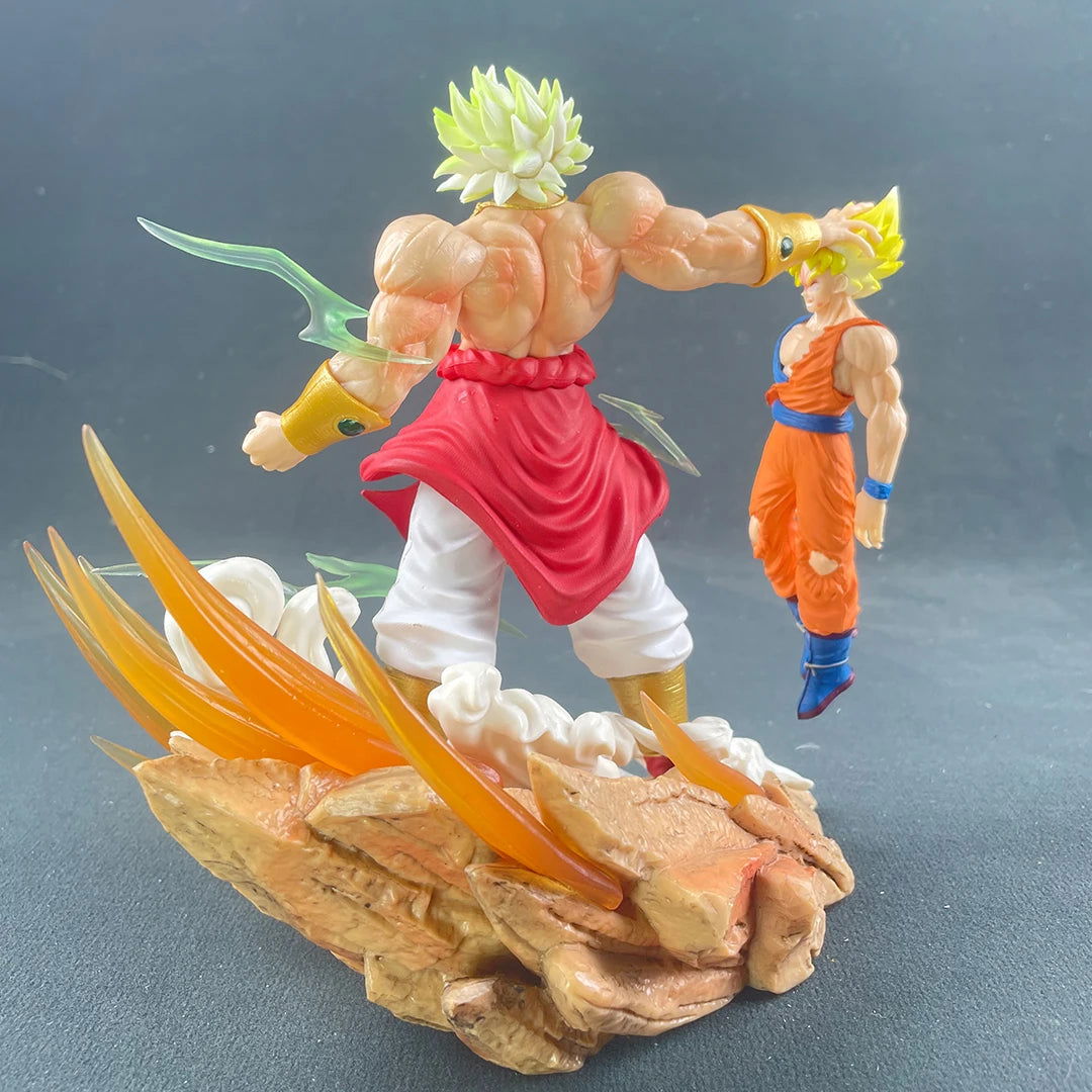Broly Vs Son Goku Figure, Dragon Ball Z Legedary Super Saiyan Figurine Anime 8in