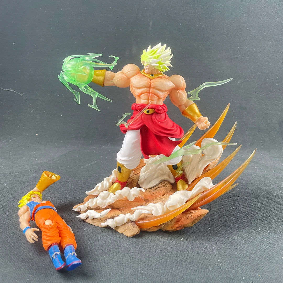 Broly Vs Son Goku Figure, Dragon Ball Z Legedary Super Saiyan Figurine Anime 8in