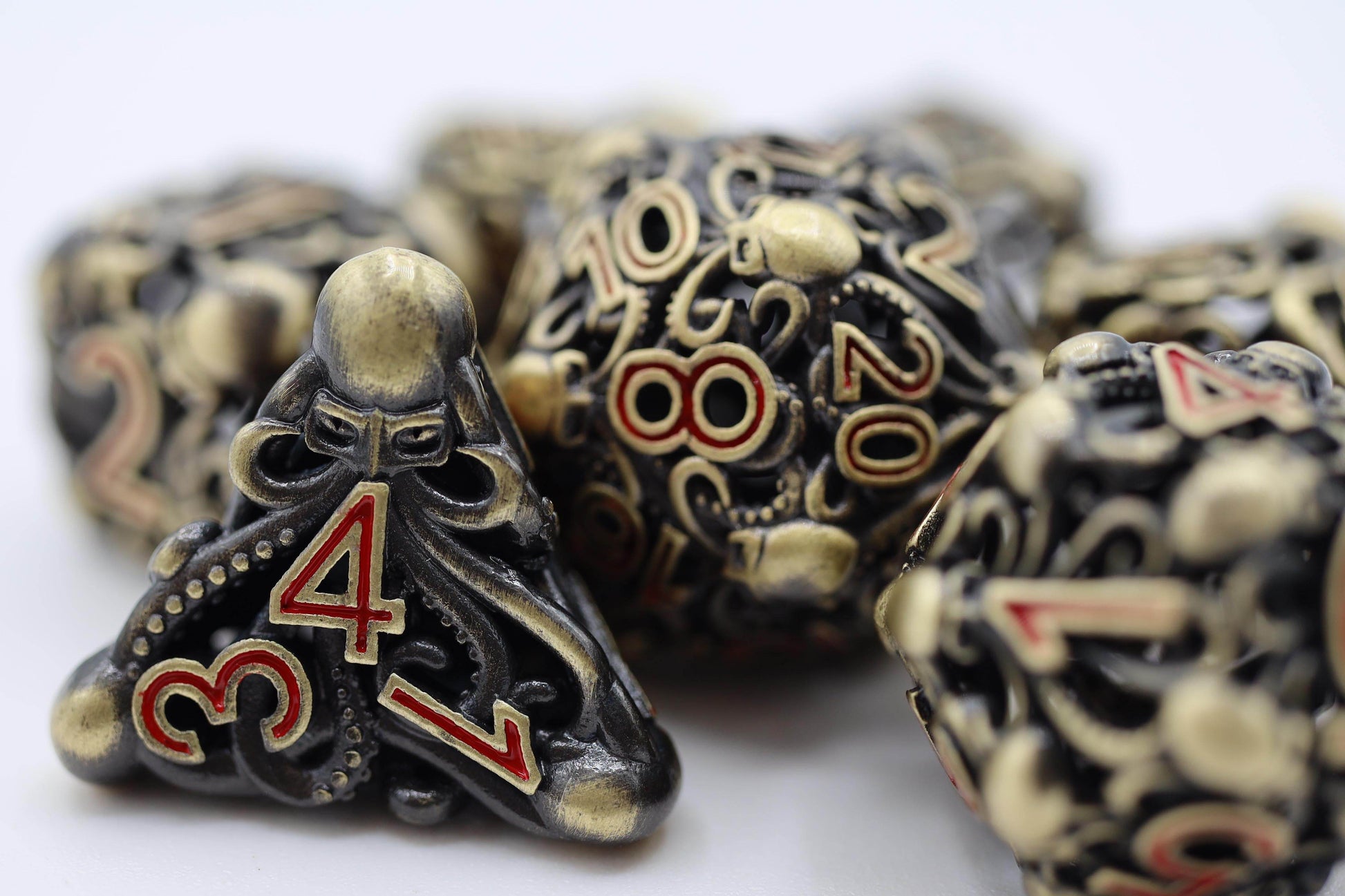 Mind Eater: Bronze - Hollow Metal RPG Dice Set - 