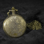 Cool Bronze Skull Dual Guns Steampunk Engraving Box Chain + Unique Mini Dice Sets