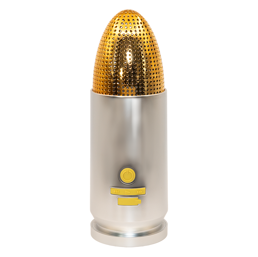 9mm Bullet Bluetooth Speaker Nickle