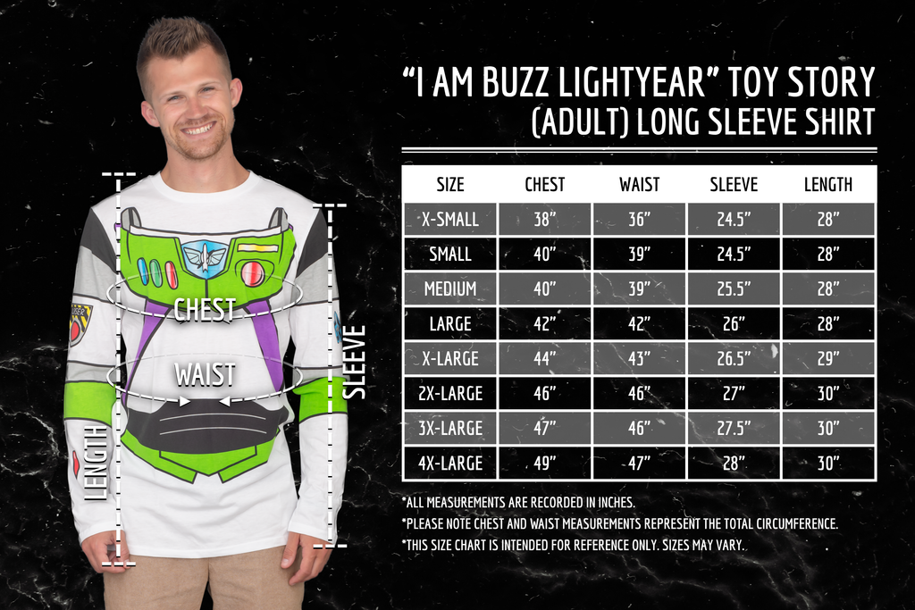I am Buzz Lightyear Adult Long Sleeve Costume T-Shirt