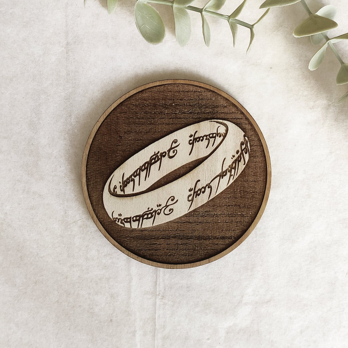 Set of 6 Lord of The Rings Wooden Coasters - Handmade Gift - Housewarming - Wood Kitchenware - LOTR