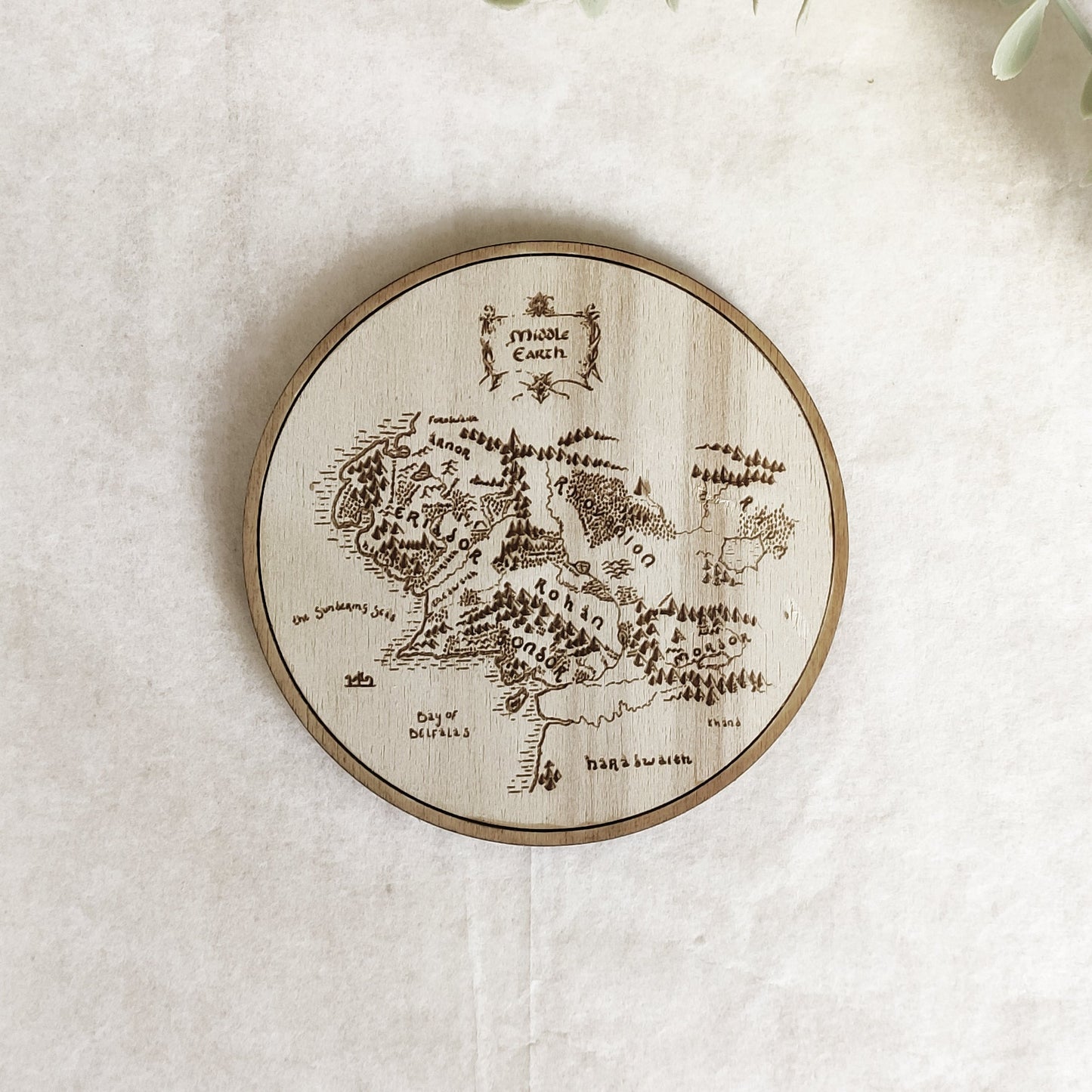 Set of 6 Lord of The Rings Wooden Coasters - Handmade Gift - Housewarming - Wood Kitchenware - LOTR