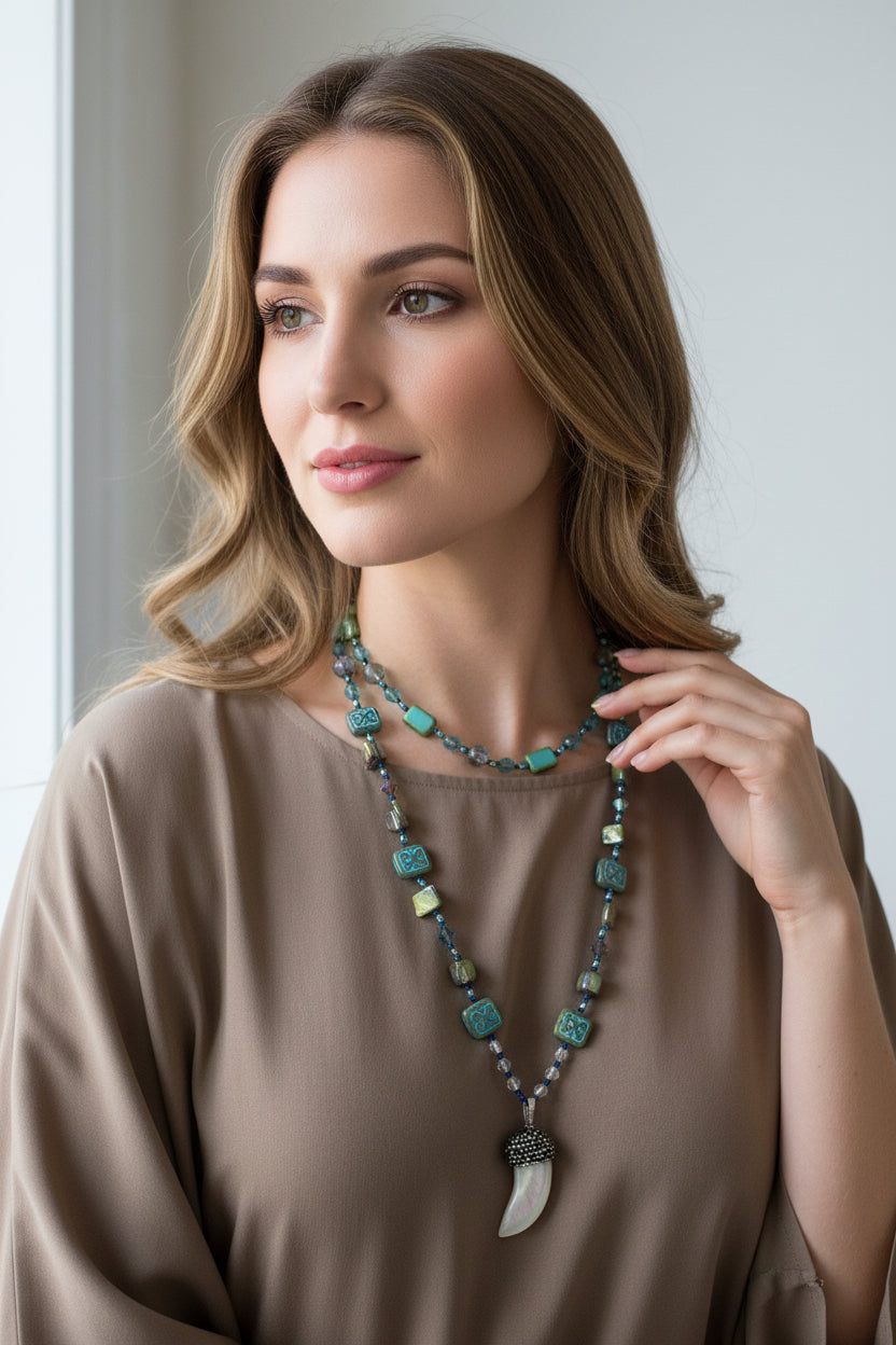 Santorini Breeze Long Necklace