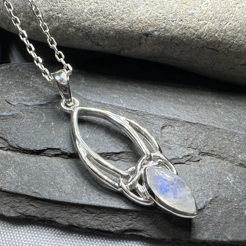 Moonstone Trinity Knot Necklace - 18