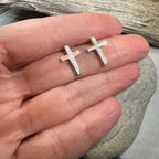 Serene Soul Opal Cross Earrings