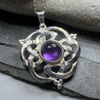 Kyrie Amethyst Celtic Knot Necklace