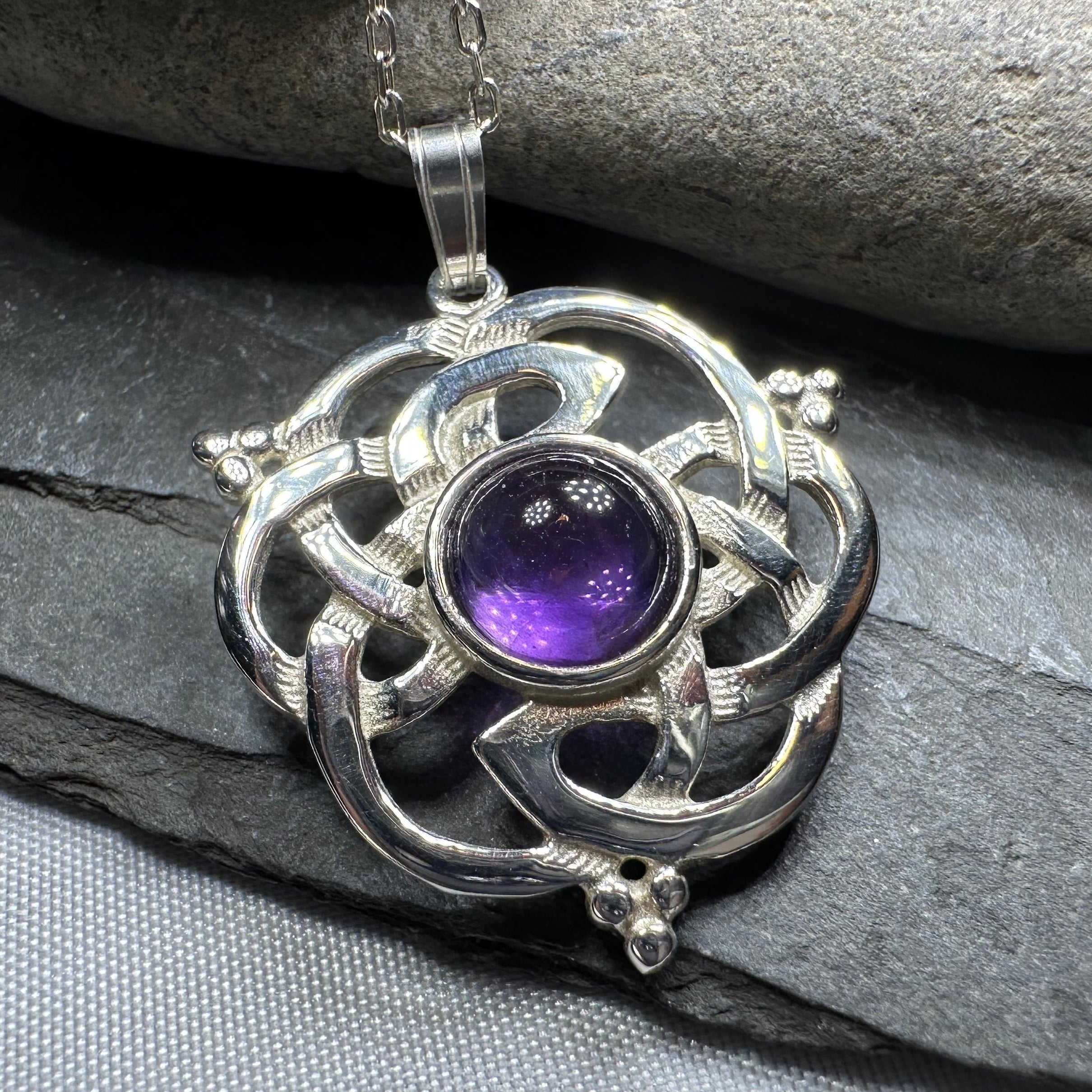 Kyrie Amethyst Celtic Knot Necklace